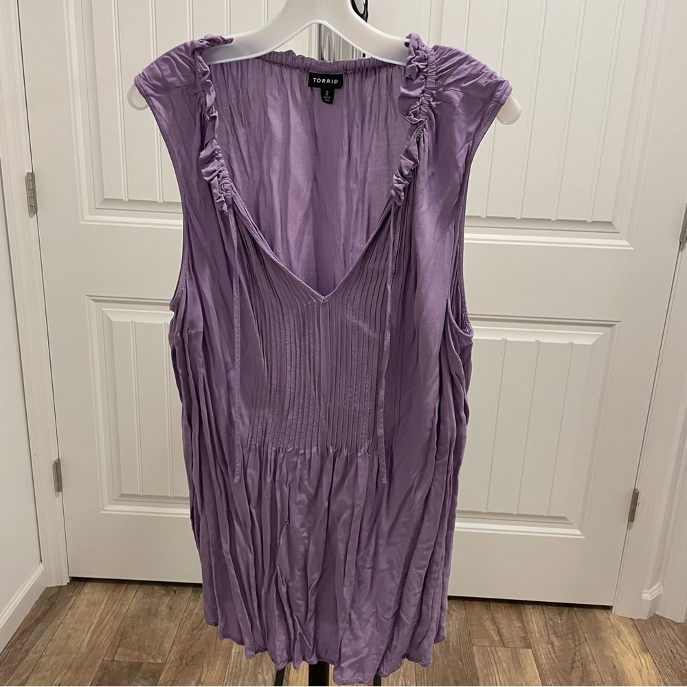 Torrid Lavender Ruffled Blouse